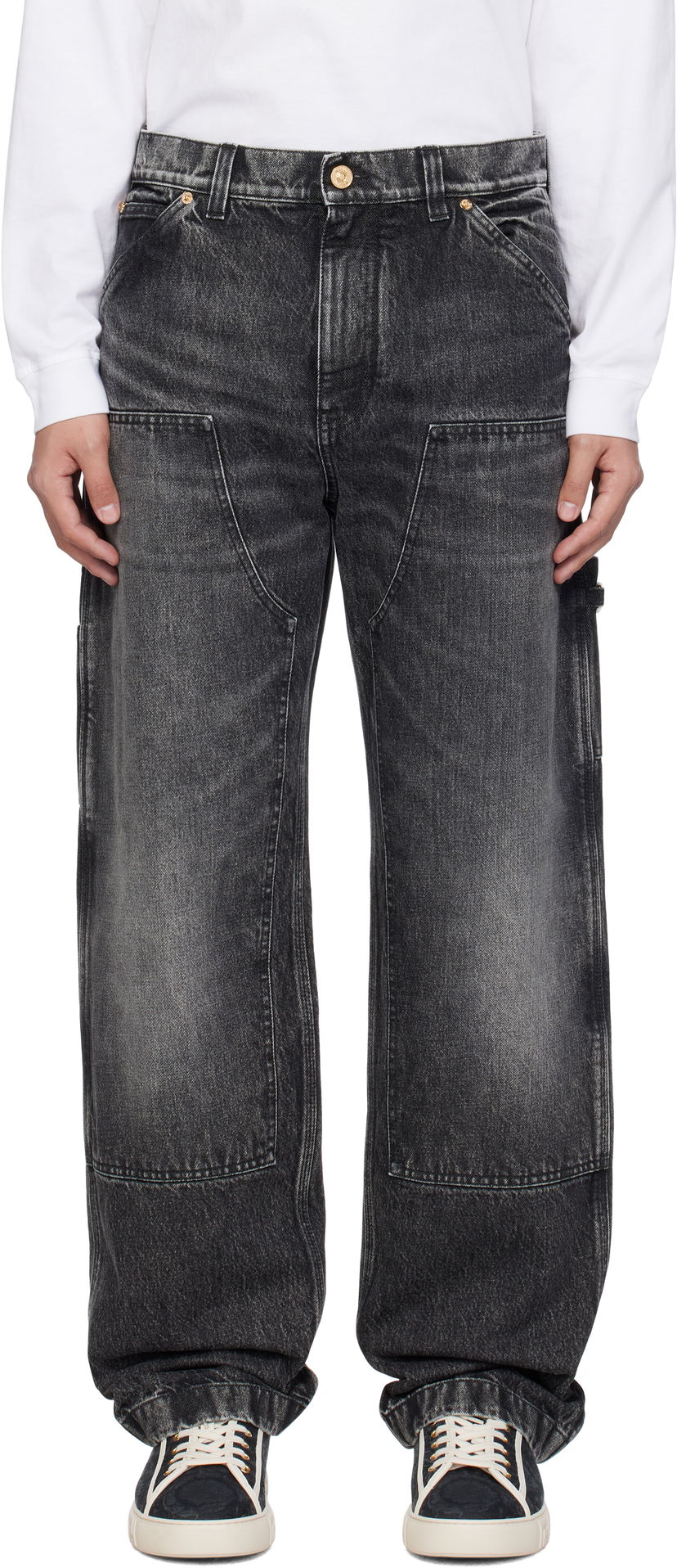Джинси Versace Versace Carpenter Jeans чорний | 1017860_1A13718