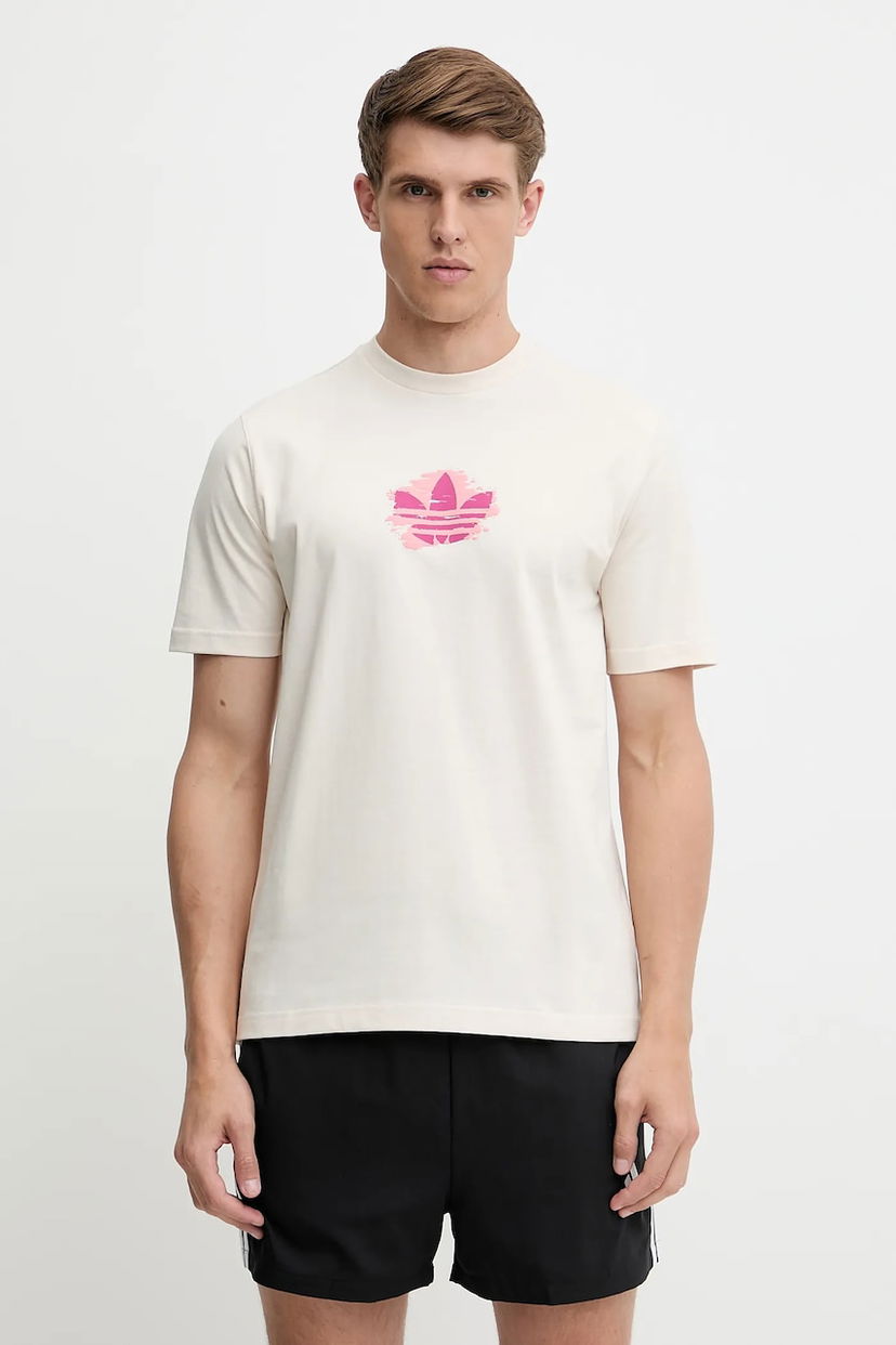 Футболка adidas Originals Cotton Graphic T-Shirt Originals бежевий | KC4943