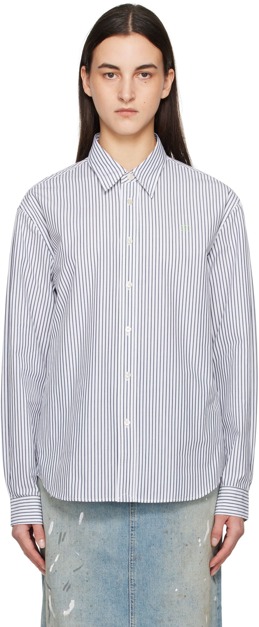 Сорочка Acne Studios Acne Studios Striped Shirt білий | CB0097-