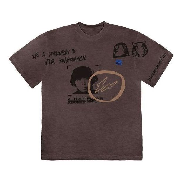 Футболка Cactus Jack by Travis Scott Travis Scott Cactus Jack for Fragment Design Graphic T-Shirt Коричневий | CJFN-SS15, 0
