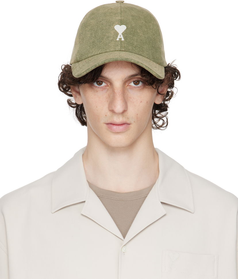Кепка AMI AMI Paris Ami de Coeur Cotton Cap Зелений | UCP022.DE0064