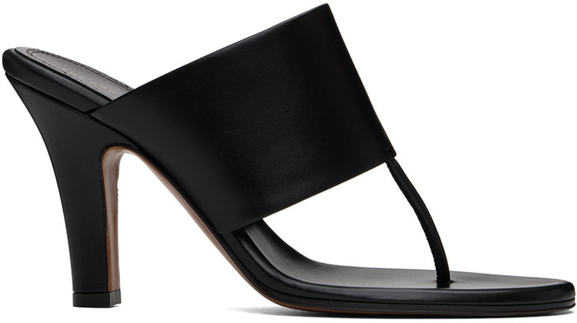 Кросівки та взуття The Row Heeled Sandals чорний | F1533-L57