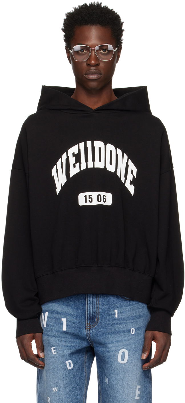 Світшоти We11done Printed Hoodie чорний | WD-TH3-22-807-U-BK
