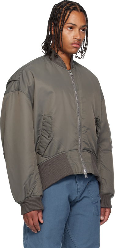 Куртка бомбер JW Anderson JW Anderson Oversized Bomber Jacket with Curved Hem Зелений | JK0357-PG1696, 4
