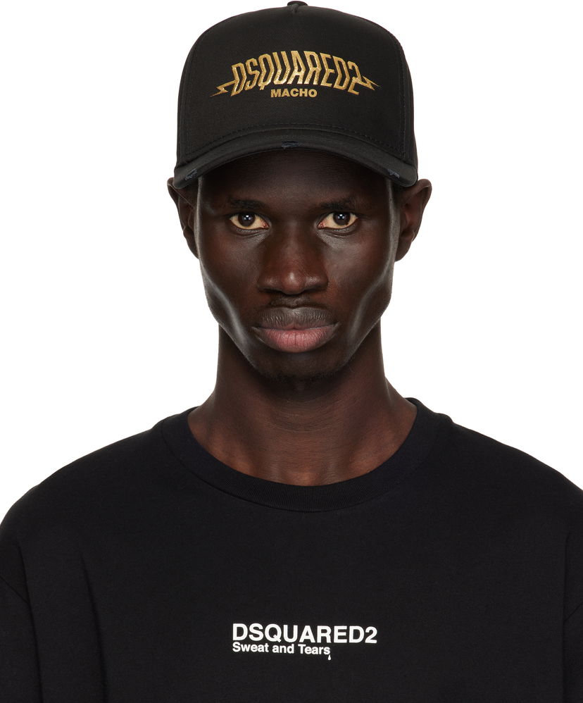 Кепка DSQUARED2 Dsquared2 'Macho' Baseball Cap чорний | BCM0906 05C00001 2124