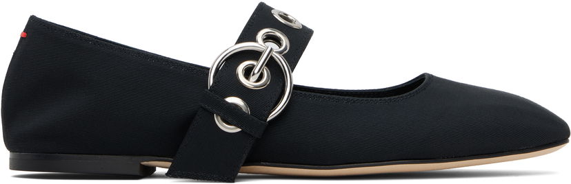 Догляд за взуттям Aeyde Aeyde Uma Eyelet Mary-Jane Ballerina Flats чорний | A11-FL-RKLS08FL159-SS25-800-069