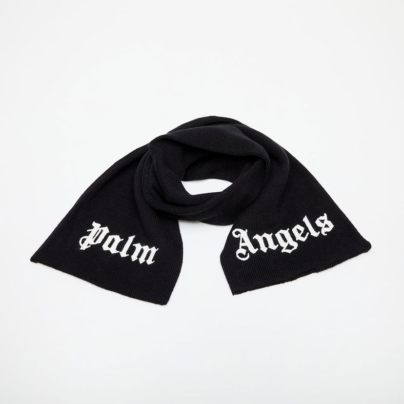 Шарф Palm Angels Palm Angels Kids Logo Knit Scarf чорний | PBMA008C99KNI0011001
