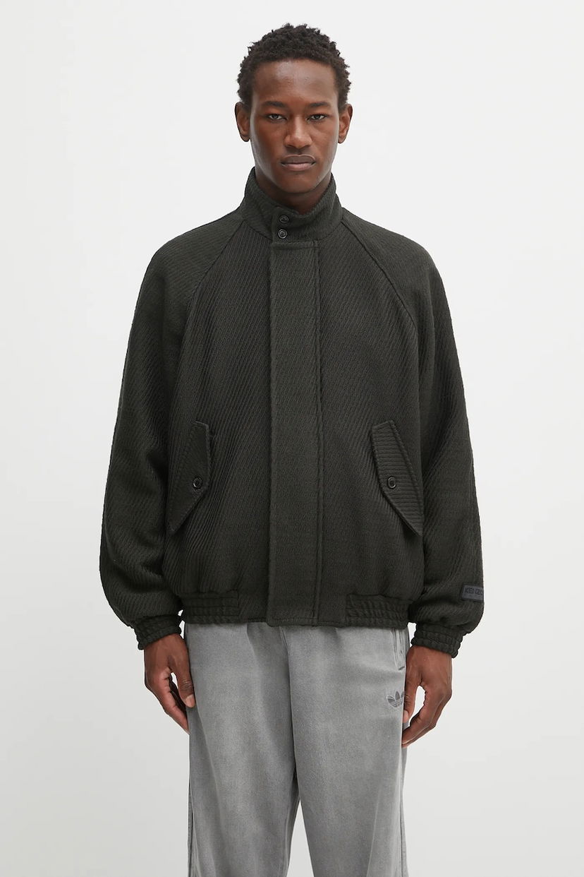 Куртка бомбер KENZO Kenzo Harrington Blouson Wool Bomber Jacket чорний | FF65BL1539PM