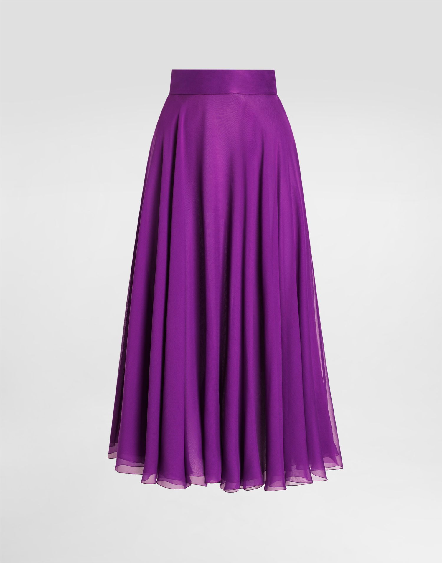 Спідниця Dolce & Gabbana Dolce & Gabbana Chiffon Midi Skirt Фіолетовий | F4C7UTFU1ATF0571, 0