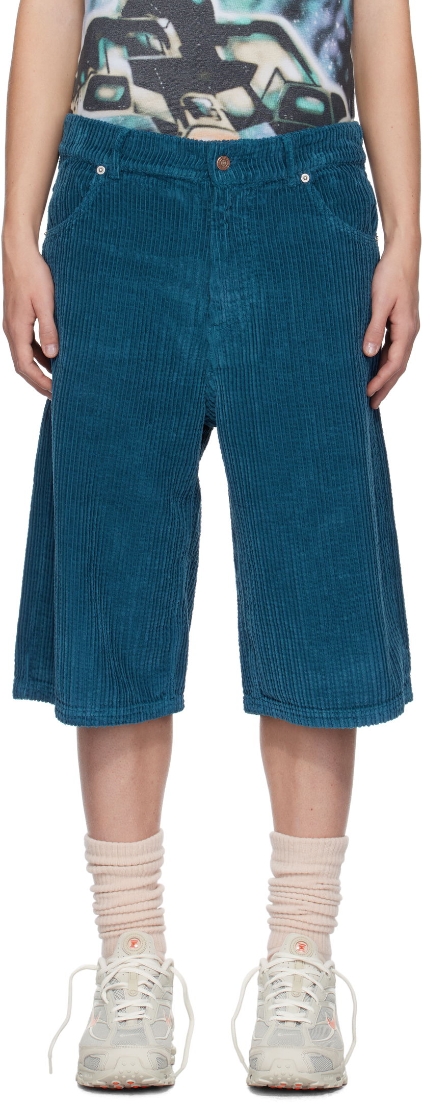 Шорти ERL Corduroy Shorts Синій | ERL09P007