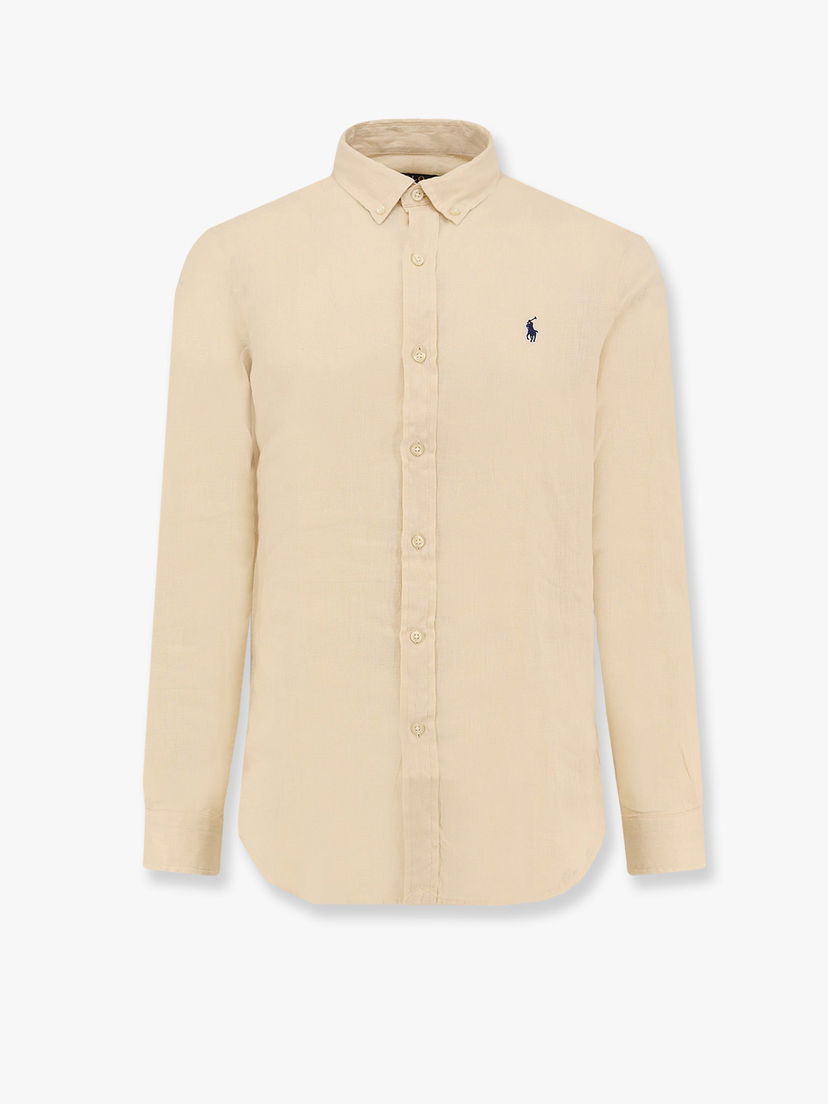 Сорочка поло Polo by Ralph Lauren Polo Ralph Lauren Men's Long Sleeve Button-Down Shirt бежевий | 710968915005