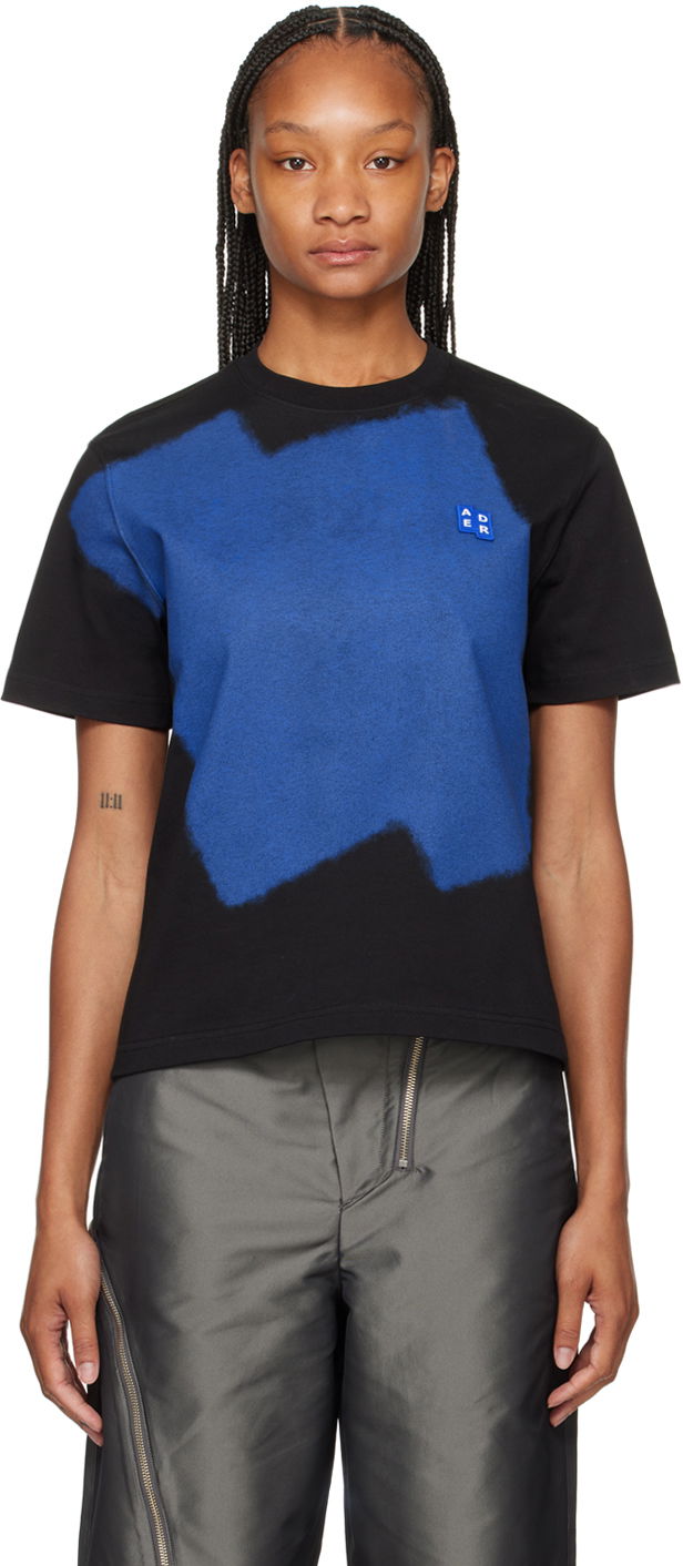 Футболка ADER ERROR Abstract Print Relaxed-Fit Cotton T-Shirt Синій | BMSGFYTS0103BK, 0