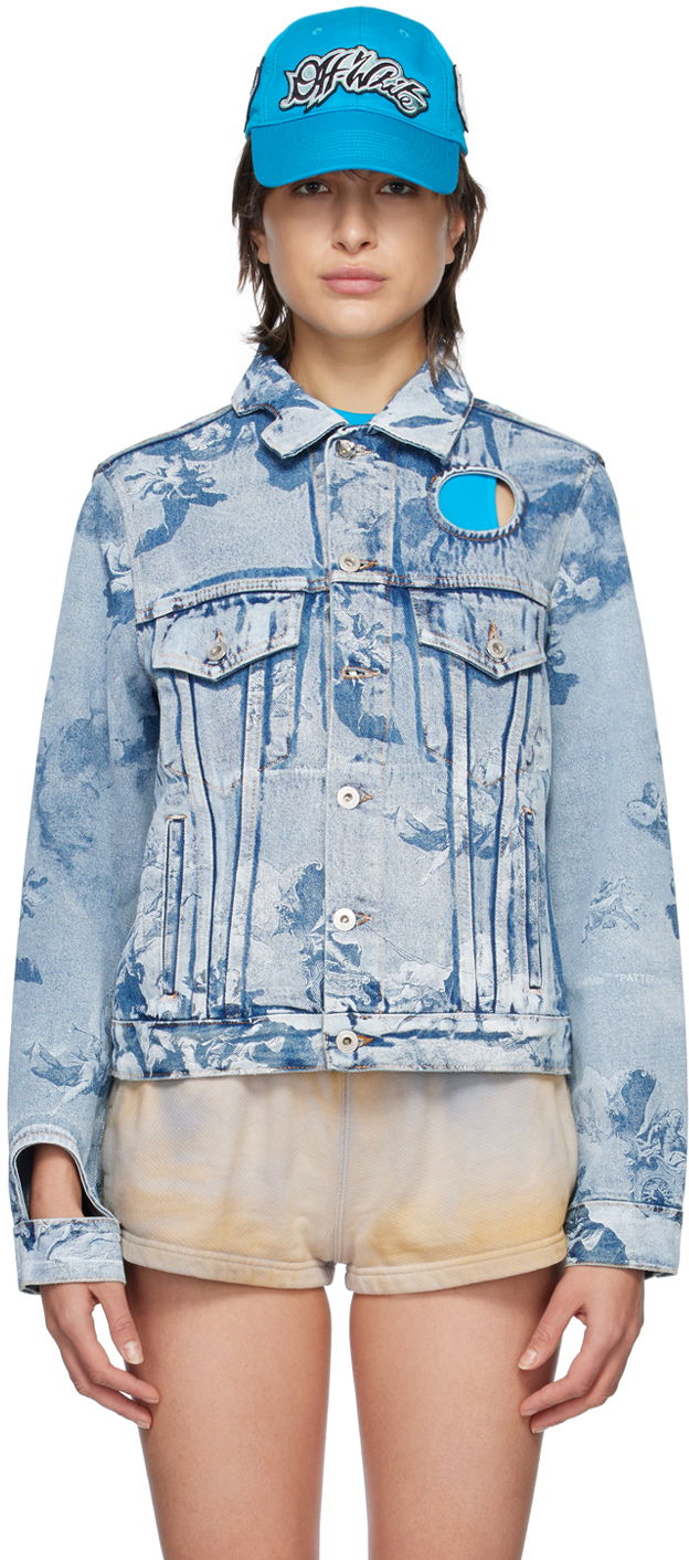 Куртка Off-White Blue Sky Meteor Denim Jacket Синій | OWYE027S23DEN0034000