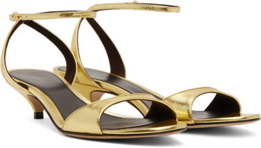 Аксесуари The Row The Row Vika Ankle Strap Kitten Heel Sandals Металік | F1583-M39, 3