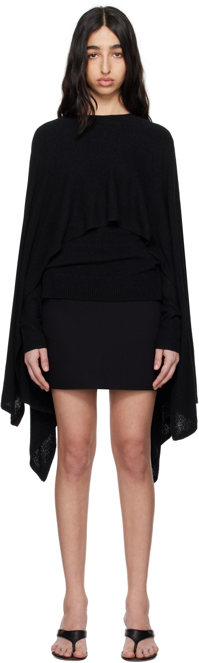Cветр TOTEME TOTEME Cape Knit Sweater чорний | 252-WRT0505-YA0156