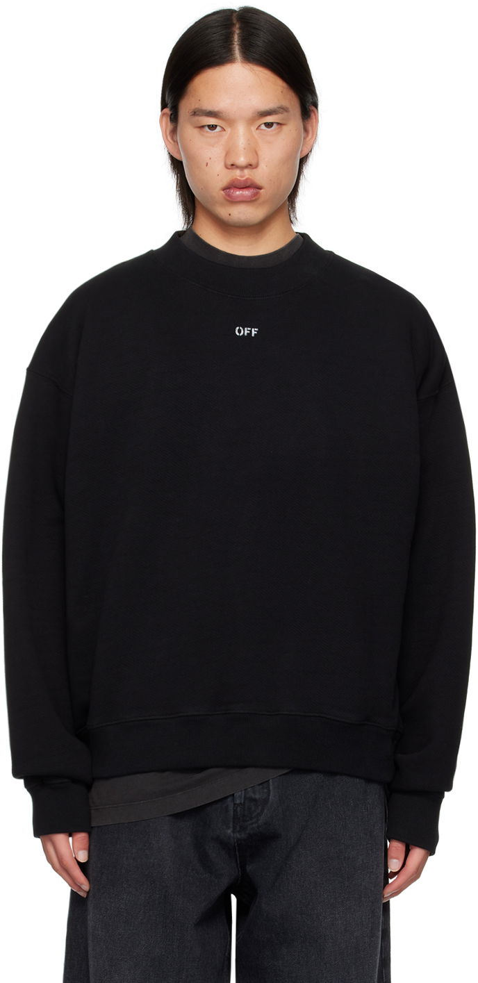 Світшоти Off-White Black Off Stamp Skate Crewneck Sweatshirt чорний | OMBA054C99FLE0061001