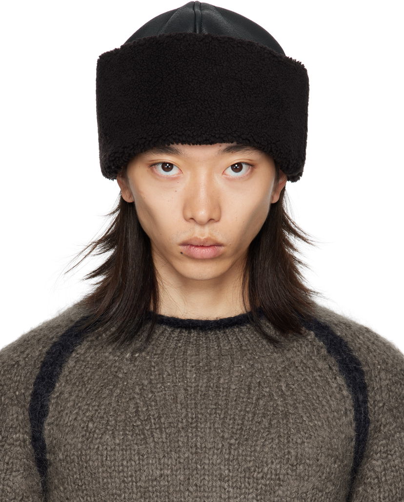 Капелюх OUR LEGACY Our Legacy Blizzard Faux-Fur Trapper Hat чорний | A4258BD
