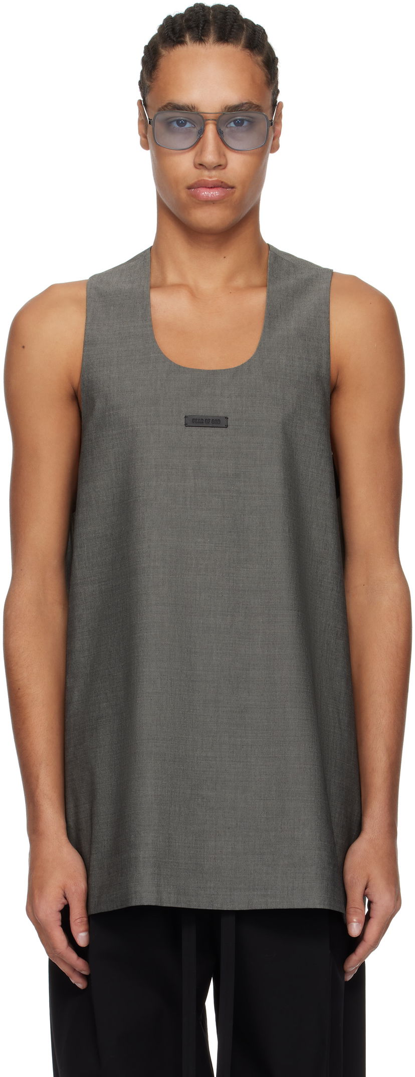 Безрукавка Fear of God Fear of God Oxford Tank Top Сірий | FGE250-503OXF