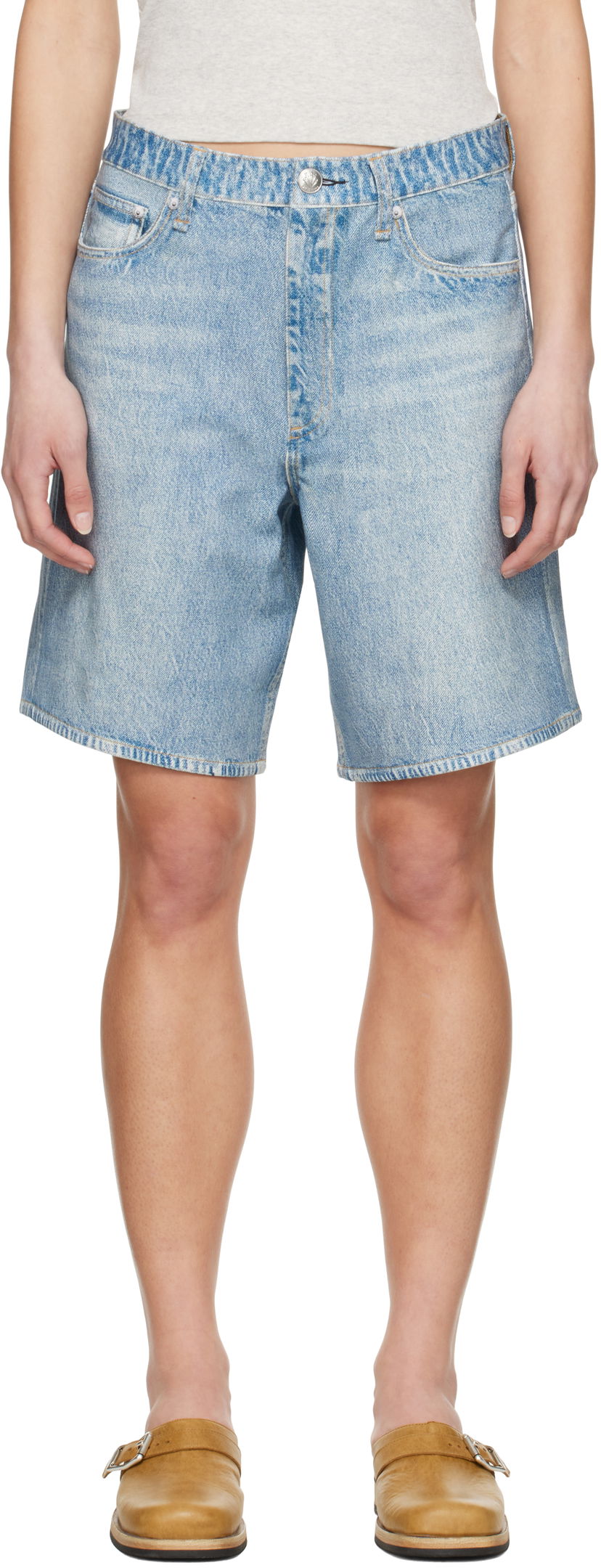 Шорти rag & bone rag & bone Miramar Ponte McKenna Shorts Синій | WCW25S9001PT01