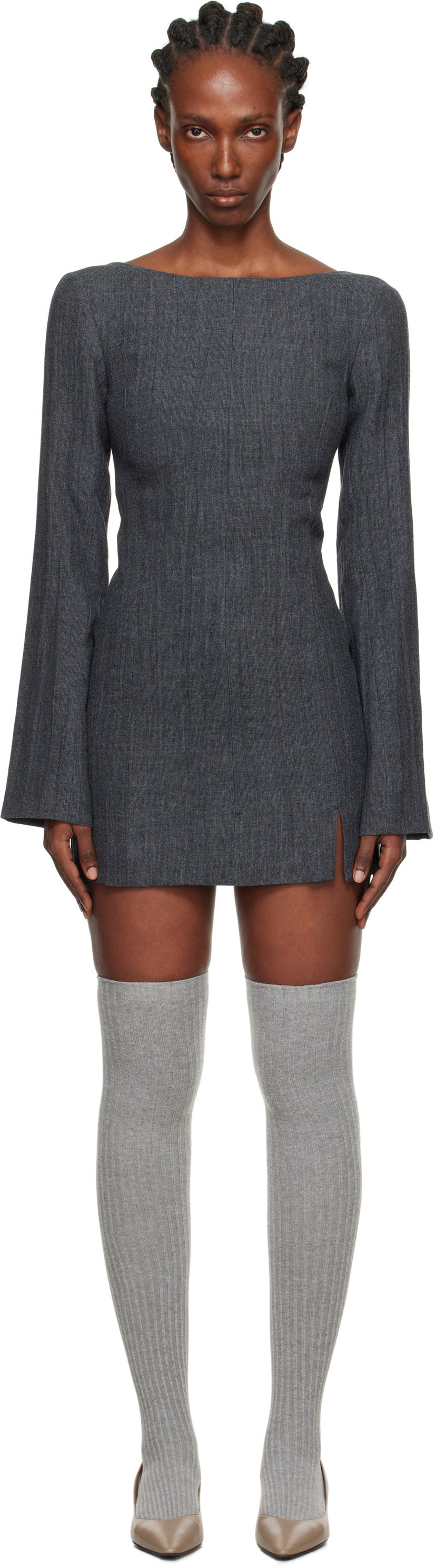 плаття OUR LEGACY Our Legacy Firm Mini Dress Сірий | W4257FS