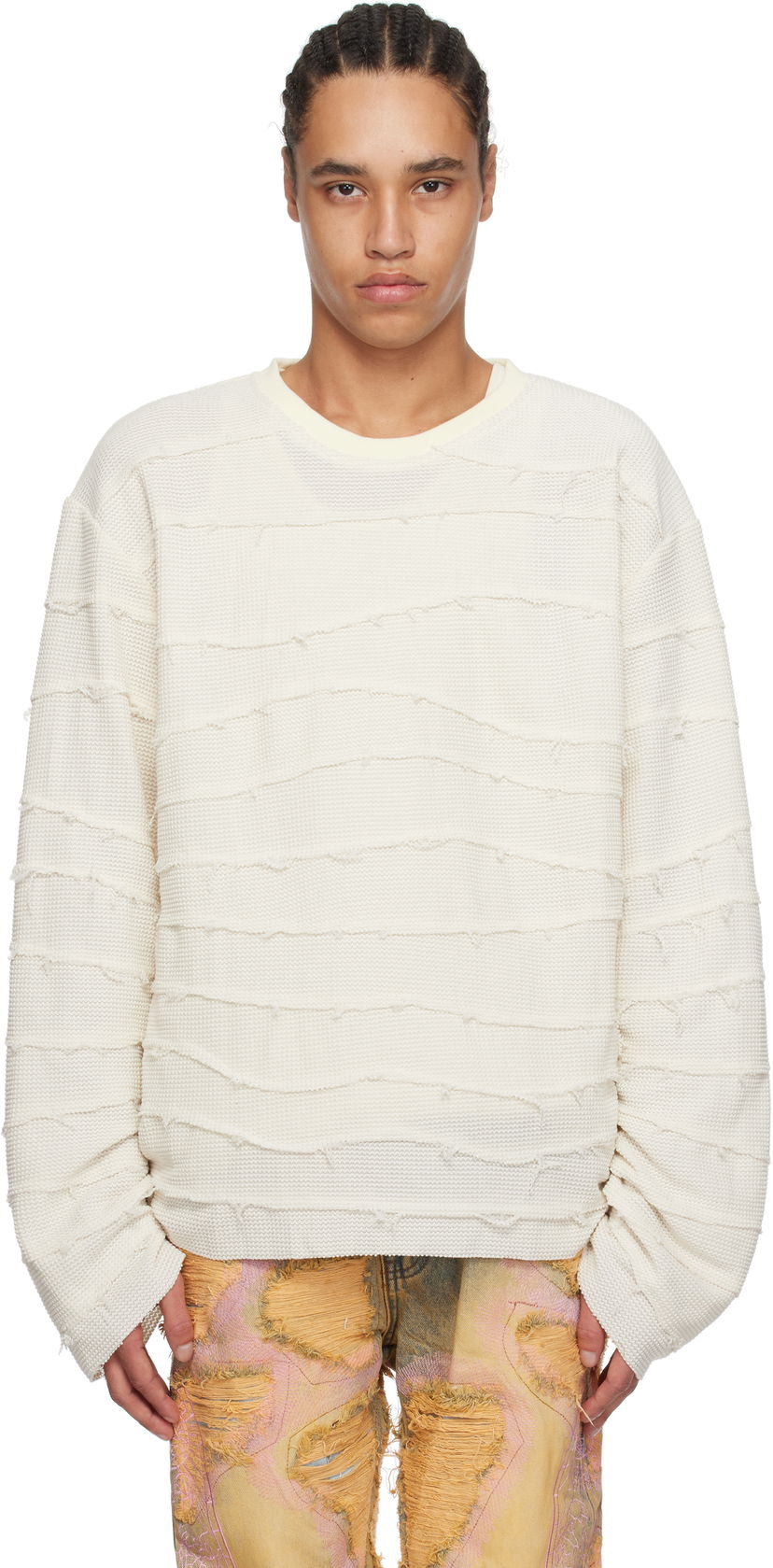 Cветр Who Decides War Who Decides War Wavelength Thermal T-Shirt білий | 1110530019SS25