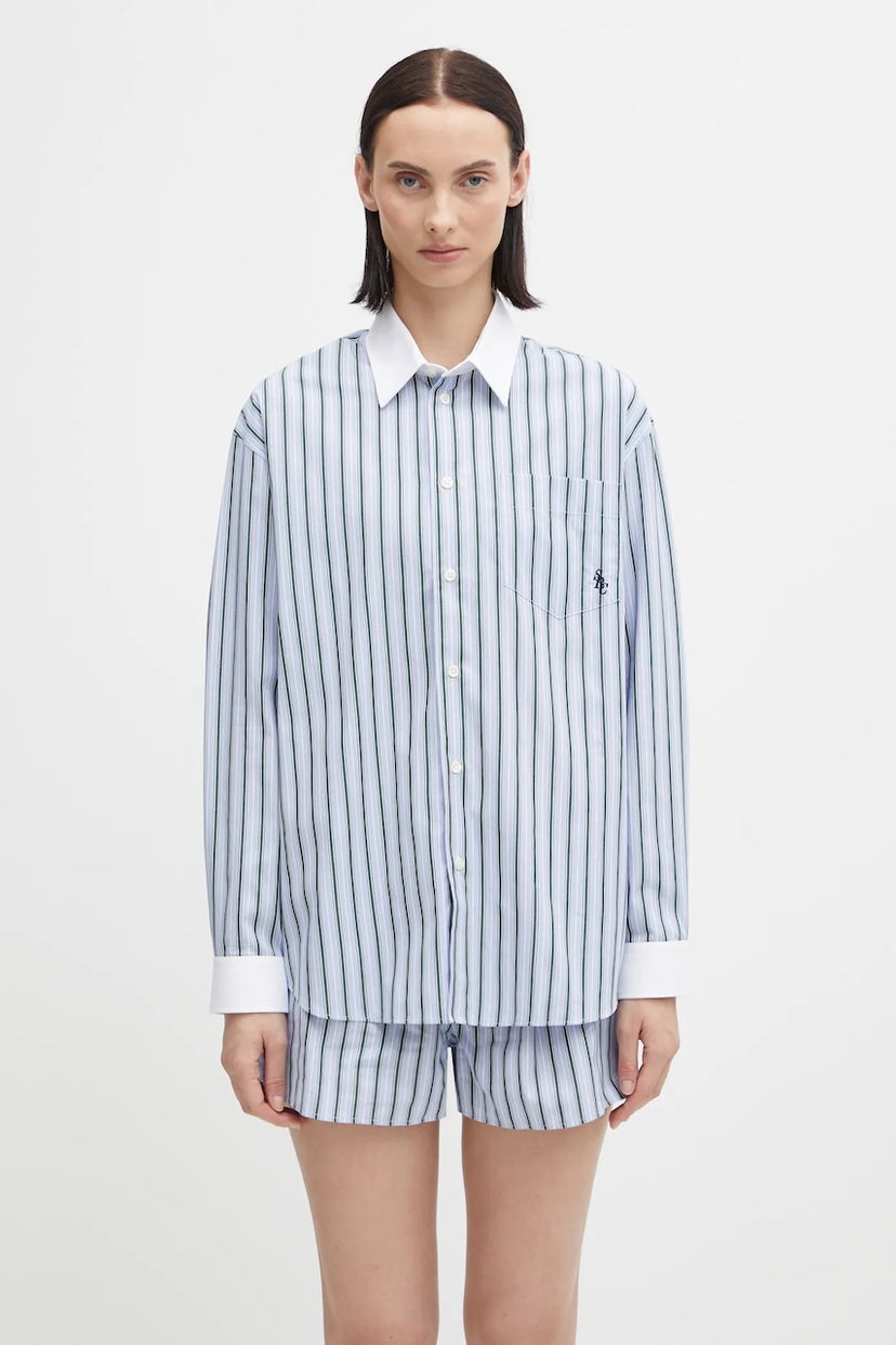 Сорочка Sporty & Rich Src Oversized Striped Shirt with Classic Collar Різнокольоровий | SI019621302MU02