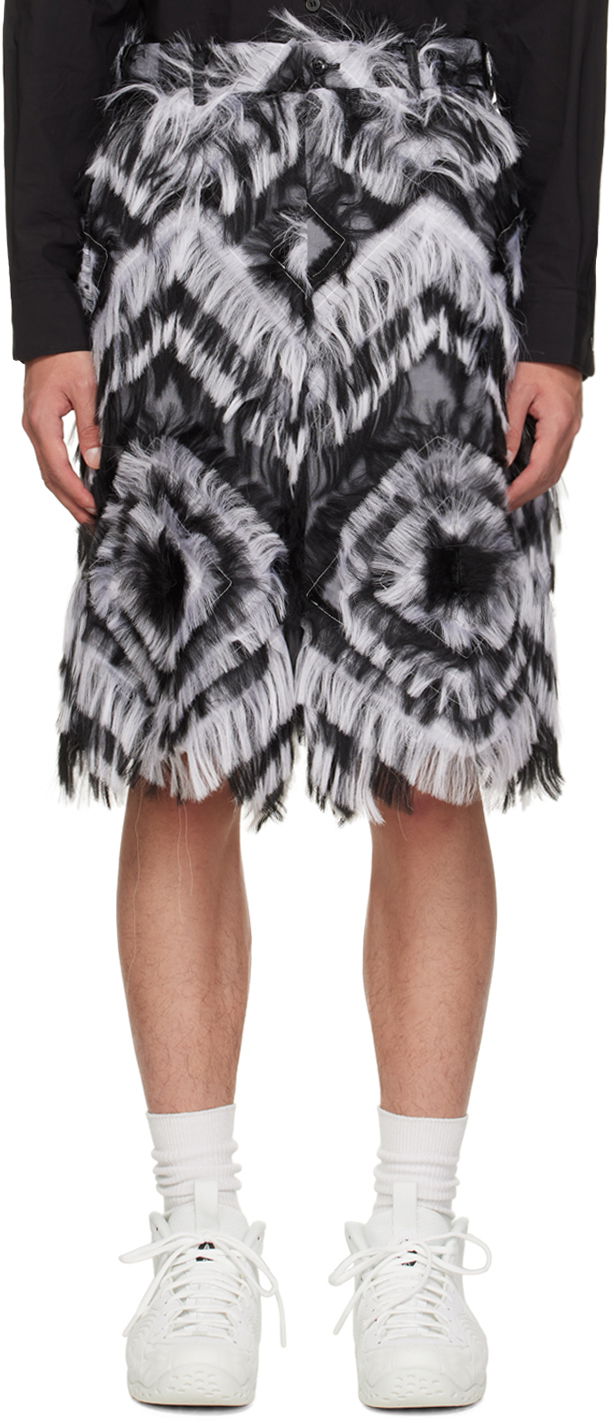 Шорти Comme des Garçons Faux-Fur Fringed Shorts чорний | PJ-P023-051-1-1