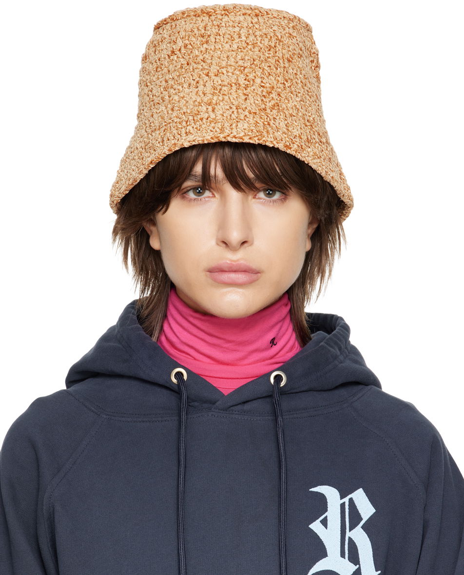 Капелюх BY FAR Textured Knit Bucket Hat бежевий | 23CRROBTNCHEN, 0