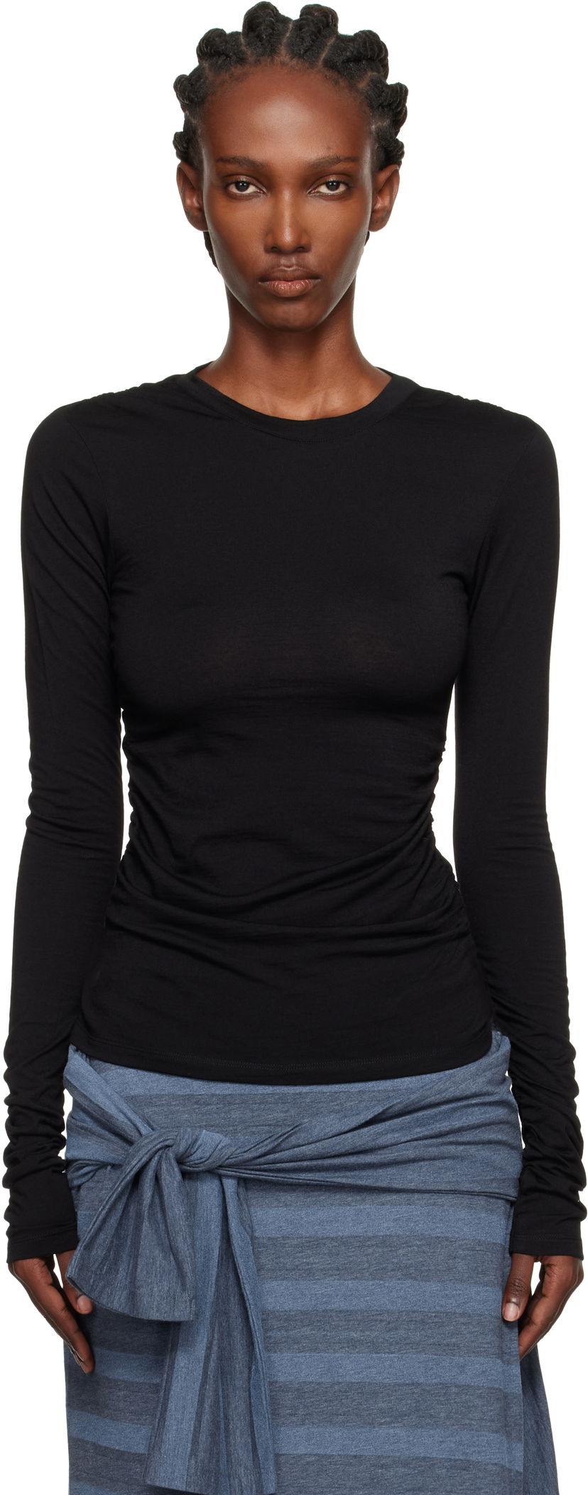 Футболка OUR LEGACY Our Legacy Strain Slim Longsleeve T-Shirt чорний | W4256SIB