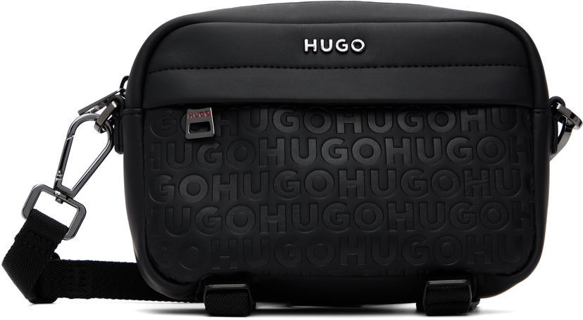Сумка BOSS Embossed-Logo Crossbody Bag чорний | 50547406