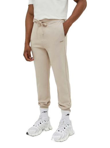 Спортивні штани BOSS Cotton-Terry Tracksuit Bottoms with Logo Print бежевий | 50489617