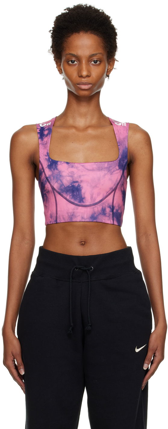 Бюстгальтер Off-White Off-White Tie-Dye Sports Bra Рожевий | OWVO054F22JER0023045