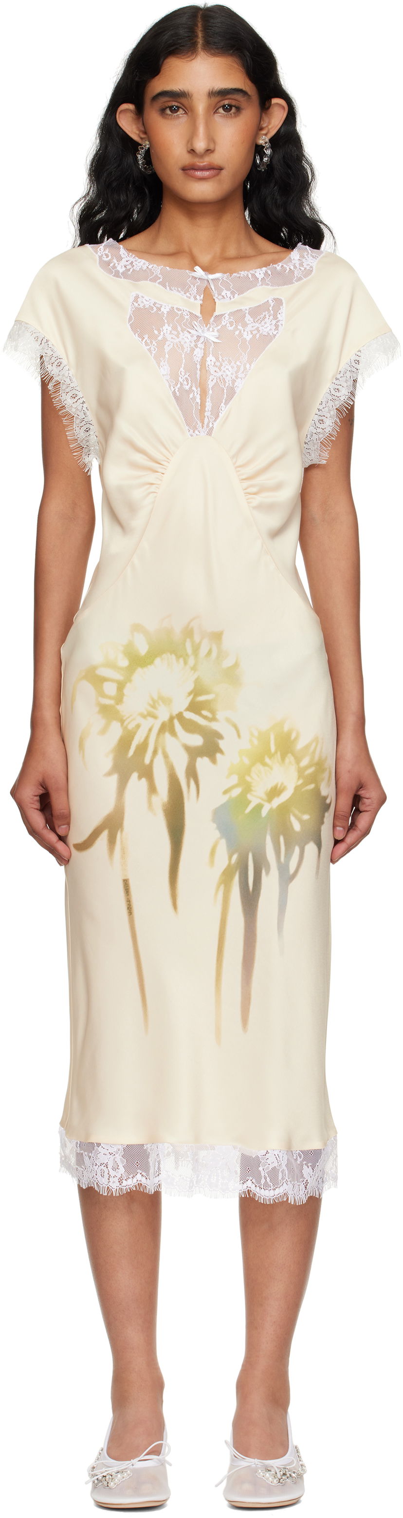 плаття Collina Strada Collina Strada Waterlily Midi Dress бежевий | XX4045