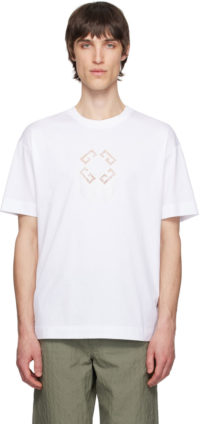 Футболка Givenchy Givenchy Monogram 72 Cotton T-Shirt білий | BM71MGG213100
