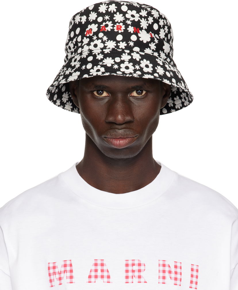 Капелюх Marni Marni Pop Fields Bucket Hat чорний | CLZC0110PS UAC016