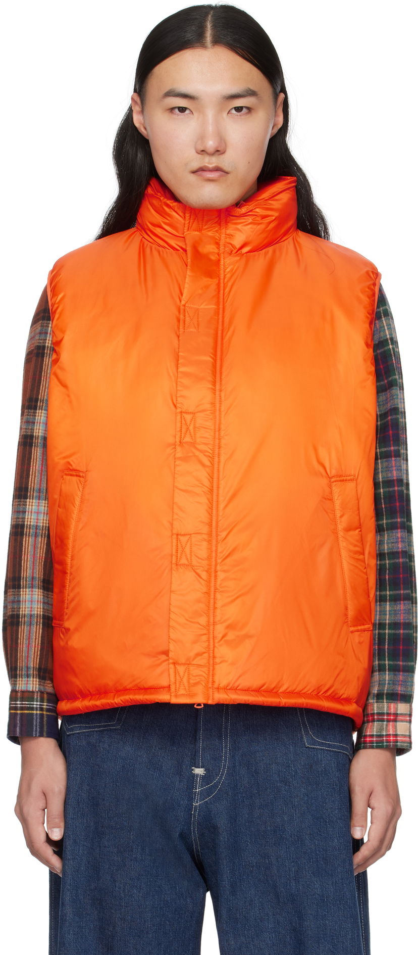 Жилет BEAMS BEAMS PLUS MIL Puff Version 2 Ripstop Vest Помаранчевий | 38060116139