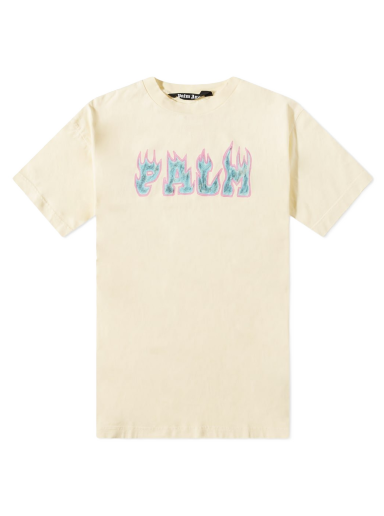 Футболка Palm Angels Flames Tee бежевий | PMAA072S23JER0060137