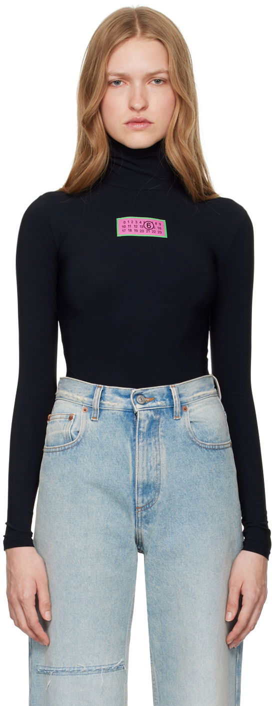 Боді Maison Margiela Jersey Bodysuit чорний | S62NA0075 M20039