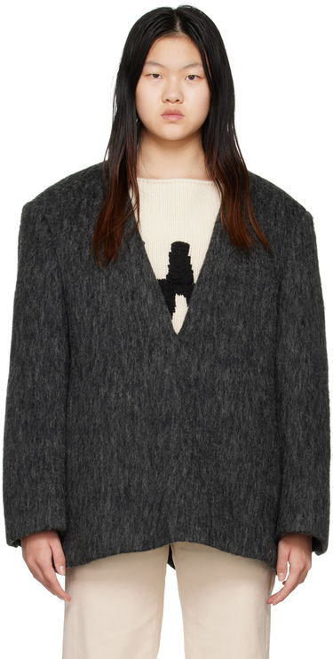Куртка We11done We11done Y-Neck Fuzzy Jacket Сірий | WD-JK3-22-020-W-DG, 0