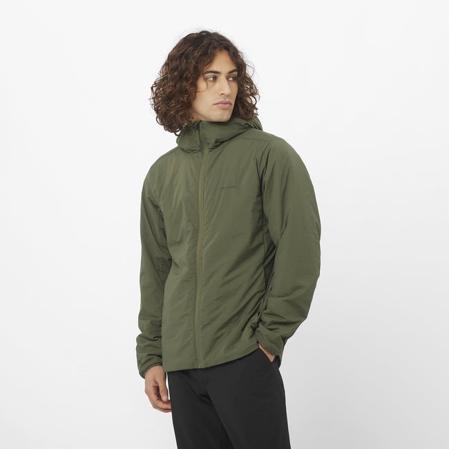 Вітровка Salomon Flex Hooded Jacket Зелений | LC2473600