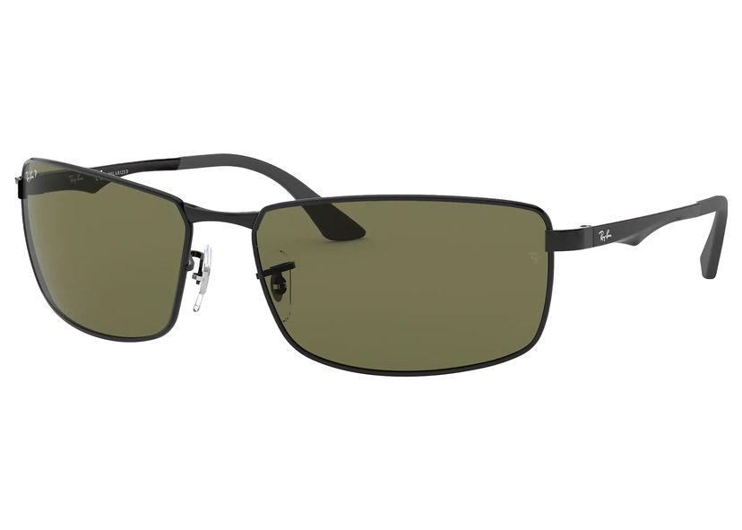 Сонцезахисні окуляри Ray-Ban Rectangular Metal Frame Polarized Sunglasses Зелений | RB3498