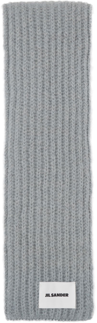 Шарф Jil Sander Knitted Wool Scarf Сірий | J22ZZ0127_J14716