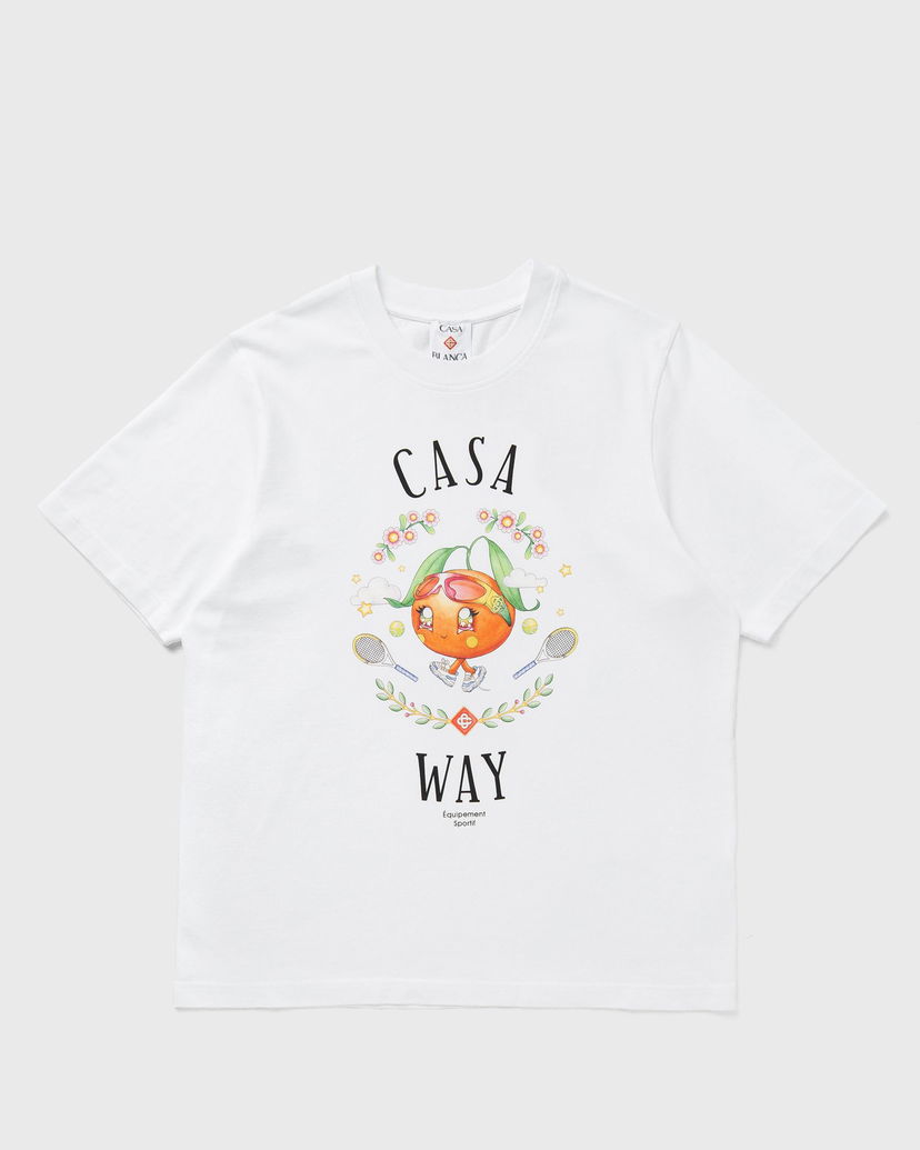 Футболка Casablanca Casa Way Orange Mascot Graphic T-Shirt білий | M-AW25-JTS-001-02