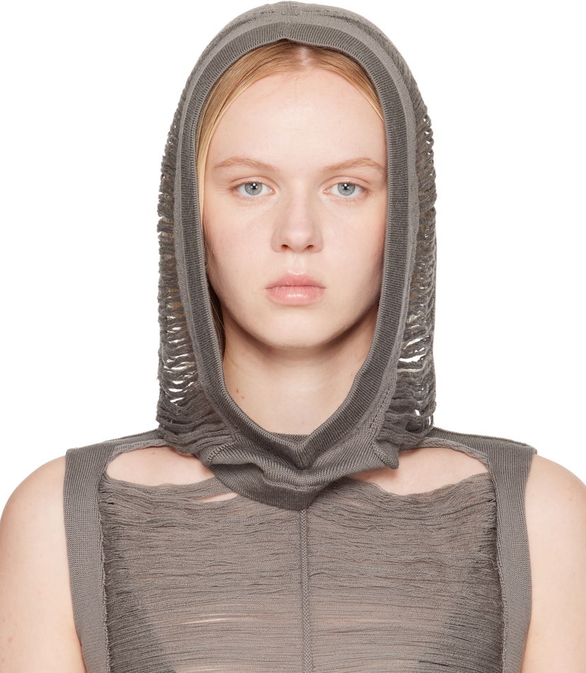Cветр Rick Owens Rick Owens Hollywood Jera Knitted Hood Сірий | RO01E7481 KGRIDM