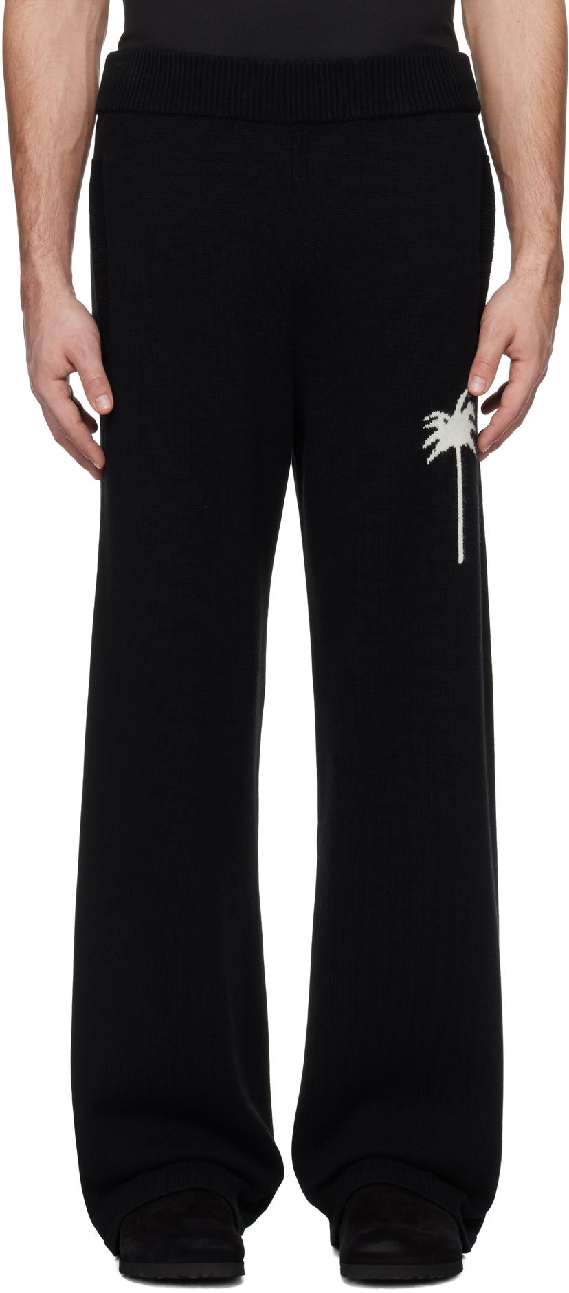 Спортивні штани Palm Angels Knit Sweatpants чорний | PMHG021S25KNI0011003