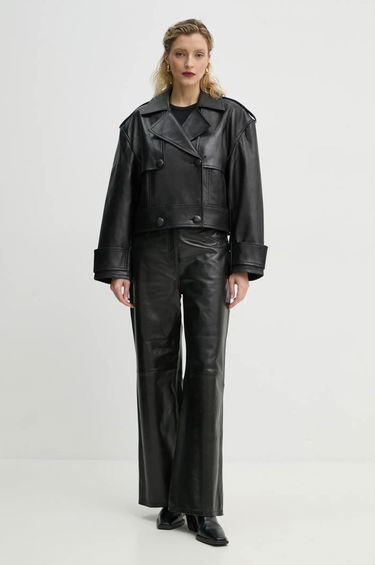 Тренчкот STAND STUDIO Stand Studio Bloom Cropped Leather Jacket чорний | 66387.7010, 1