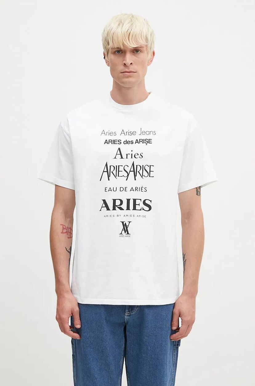 Футболка Aries T-Shirt With Print білий | AR6000502
