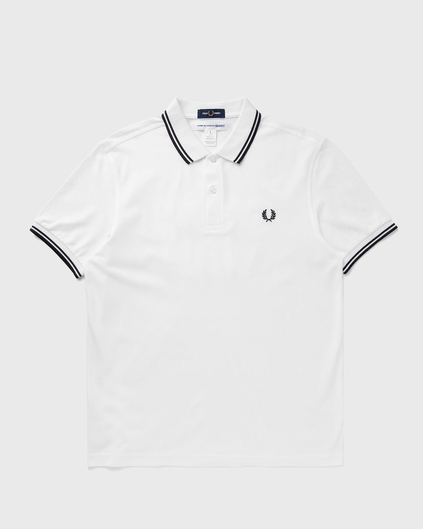 Сорочка поло Comme des Garçons Fred Perry Knit T-Shirt білий | FO-T502-S25-3