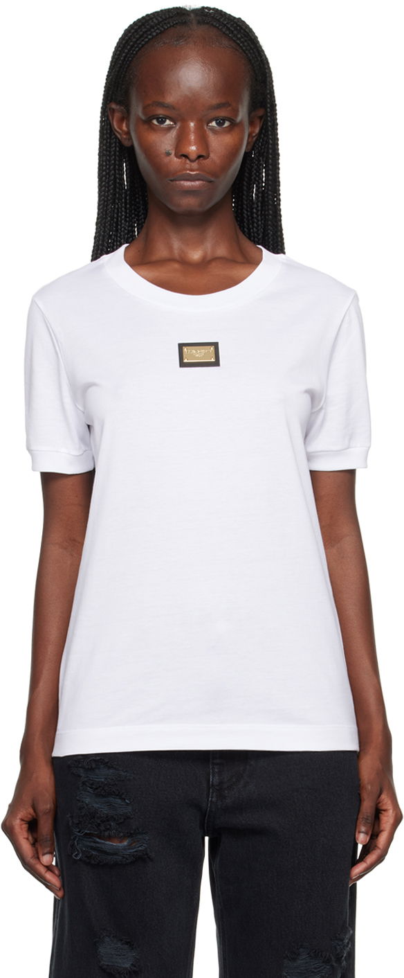 Футболка Dolce & Gabbana White 'DG' T-Shirt білий | F8N08T FU7EQ