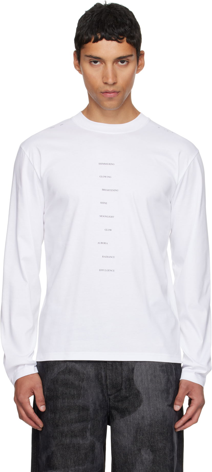 Футболка HELIOT EMIL HELIOT EMIL Effulgence Long Sleeve T-Shirt білий | AW25_M_09_149_WHT02